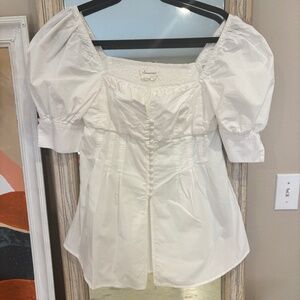 Anthropologie Free People White Blouse S